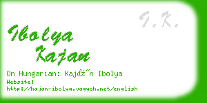 ibolya kajan business card